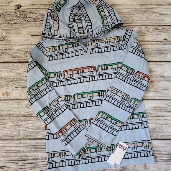 Tea Collection Hooded Long-Sleeve Top Size 12 NWT - Picture 1 of 3